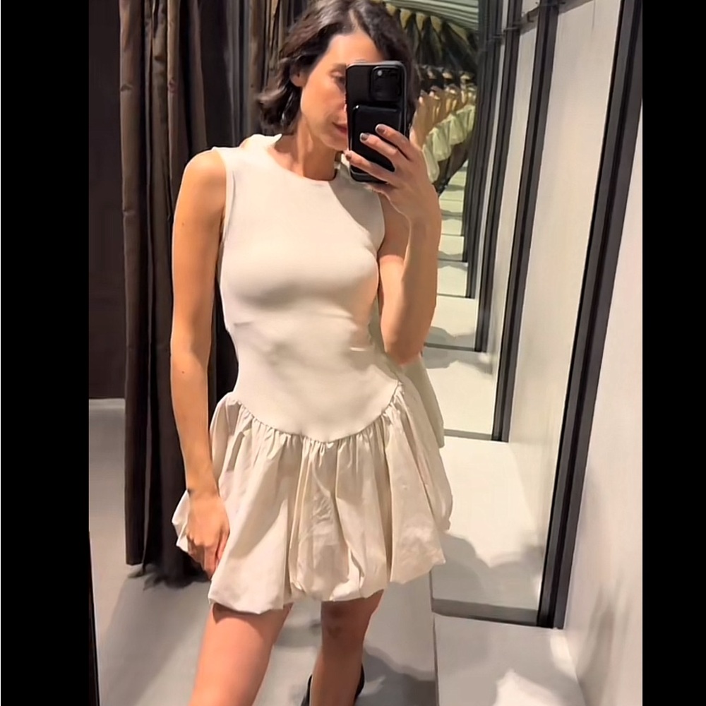 Zara Cream Mini Dress
